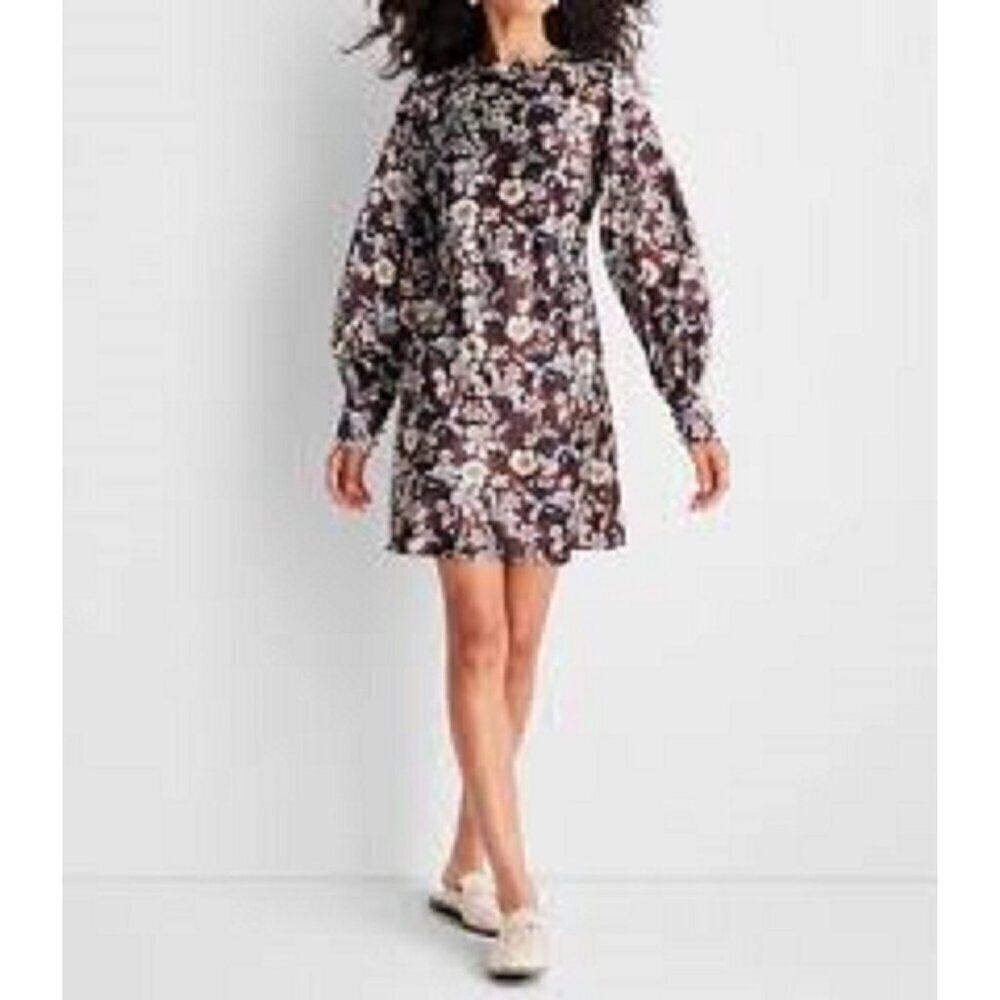 Future Collective Reese Blutstein Brown Blue Gold Mini Dress size 10 Dark NWT